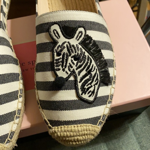 Kate Spade garden zebra espadrilles Sz 10B NWT - Picture 3 of 14